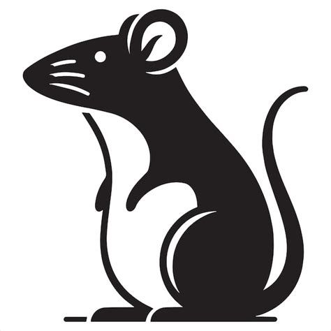 Rat outline vector images a close up of a mouse silhouette mouse animal ...