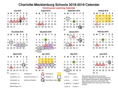 Charlotte Mecklenburg School Calendar - prntbl.concejomunicipaldechinu ...