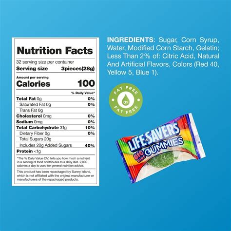 Lifesavers Big Ring Gummies Ingredients Skittles, Starburst & Life