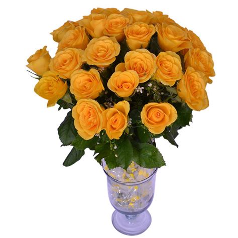 Send Joyful Yellow Rose Glass Vase Online - VLPREX18GAL16 | Giftalove