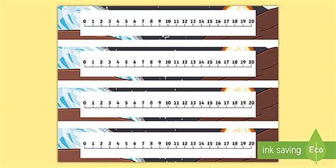 0-20 Number Line (Space)