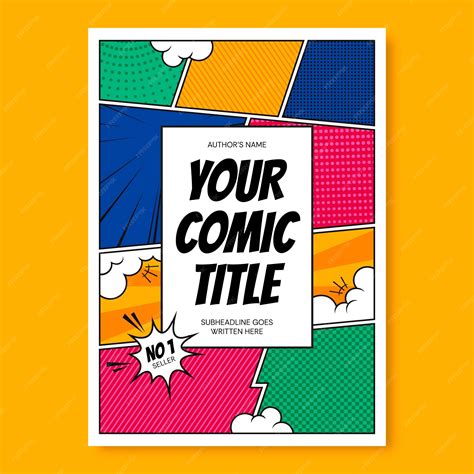 Free Vector | Comic book cover design template