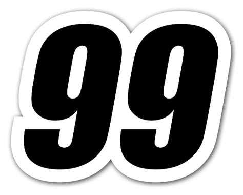 99 Racing Nummer - StickerApp