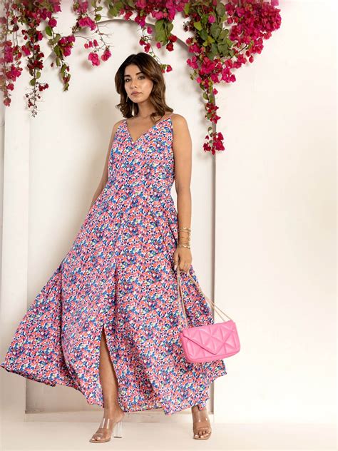 Breezy Multi Flower Pure Cotton Maxi – FEATHERS CLOSET