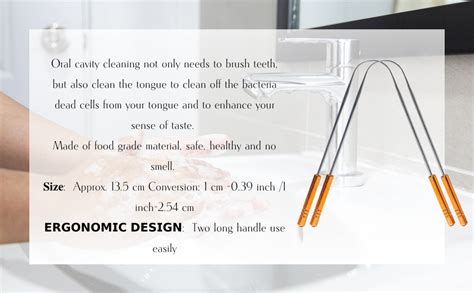 NURPI Tongue Scraper Medical Grade 100% Stainless Steel Tongue cleaner ...