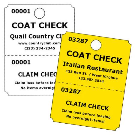 Image result for Plastic Coat Check Numbers