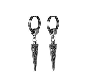 Buy Vien Hollow-Out Triangle Punk Rock Huggie Earring Stainless Steel ...