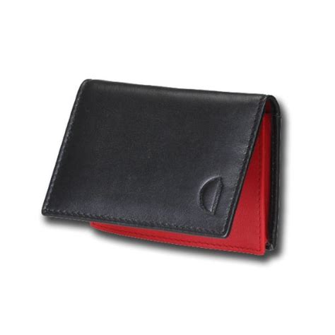 Gildermen Leather Unisex Card Holder (GMCC137_Black & Red) : Amazon.in ...