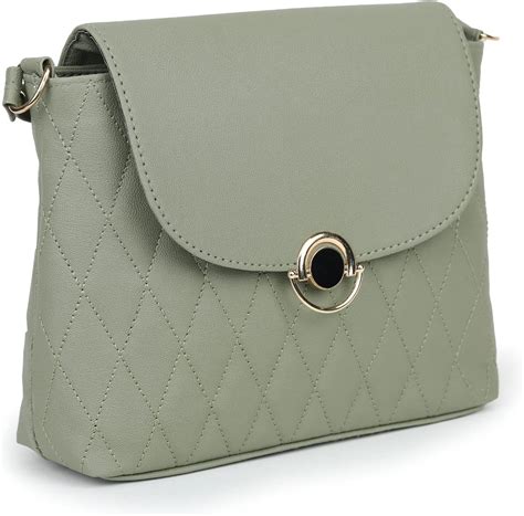 GLOSSY Girl's & Women's Sling Bag With 5 Zip Compartments : Amazon.in ...