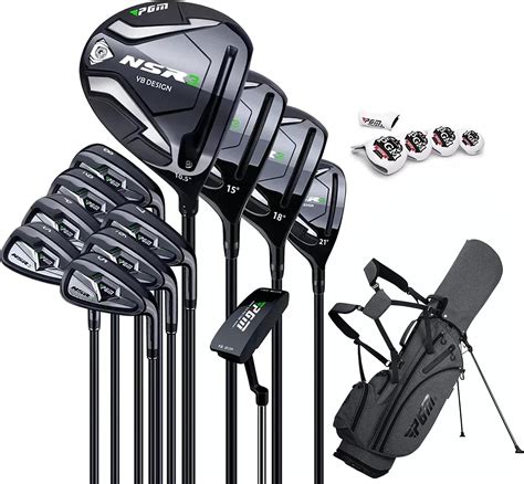 Amazon.com : PGM Men's Complete Golf Club Sets - 12 Pieces - 3 Wood (#1 ...