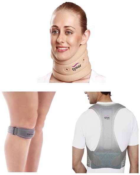 Buy TYNOR Posture Corrector, Grey, Medium, 1 Unit & Cervical Collar ...