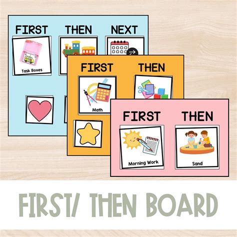 Visual Schedule Printable: First Then Board, Autism Behavior Support ...