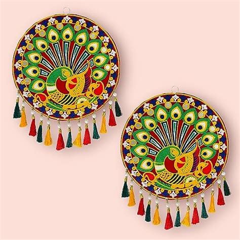 TIED RIBBONS Decorative Wall Door Hanging Latkan Toran with Bells (Set ...