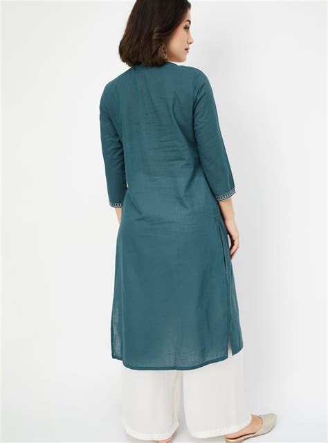 Buy Women Yoke Embroidered Straight Kurta Online at just Rs. 599.0 ...