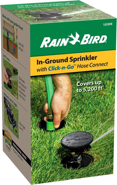 Buy Rain Bird LG3HE In-Ground Impact Sprinkler with Click-N-Go Hose ...