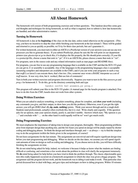 Fillable Online nob cs ucdavis All About Homework - Welcome to nob.cs ...