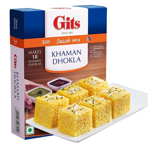 Gits Instant Khaman Dhokla Snack Mix, 500g : Amazon.in: Grocery ...