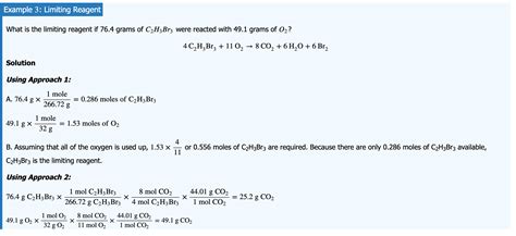 How To Calculate Limiting Reactant Chemistry