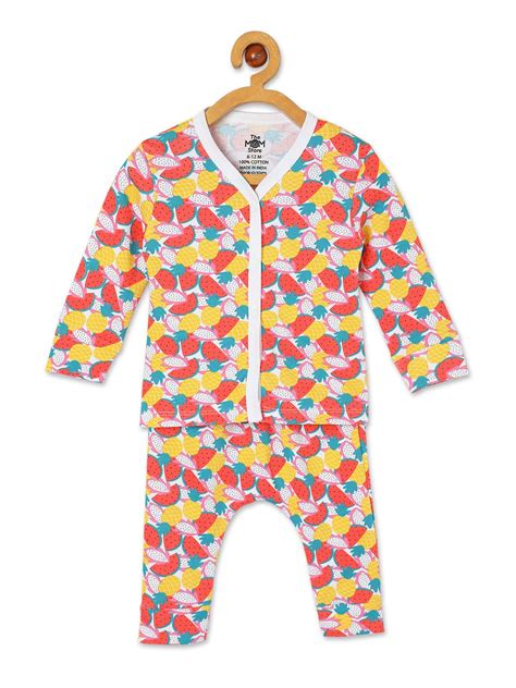 The Mom Store Fruitilicious Newborn and Infant Pajama Set - The Mom Store