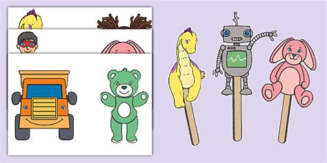 Level 1: Phonics Character Stick Puppets (teacher made)