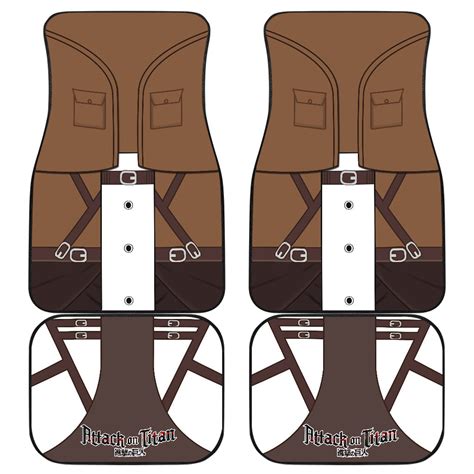 Anime Attack on Titan Themed Custom Car Floor Mats Set - AnimeBape