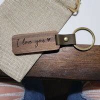 Buy Wood Anniversary Key Chain 5th Wooden Anniversary Gift for Husband ...