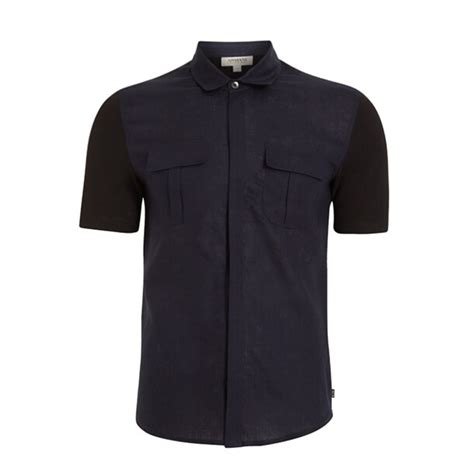 Buy Men Black Slim Solid Short Sleeve Casual Shirts Online - 199647 ...