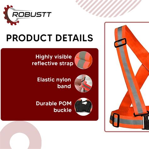 Buy Orange Reflective Safety Cross Vest Online – Robustt