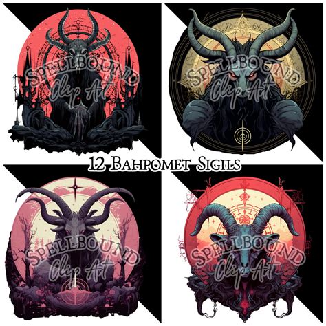 Baphomet Sigils Digital Clipart Commercial Use Instant - Etsy