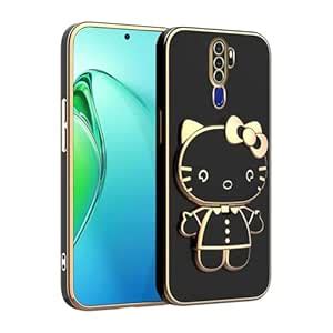 V-TAN Electroplated 3D Kitty Folding Stand and Mirror Back Case ...