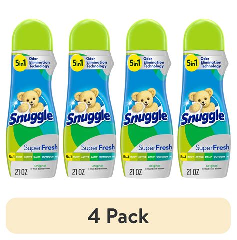 (4 pack) Snuggle SuperFresh In Wash Scent Booster, Original, 21 Ounce ...