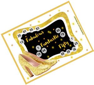 Tambola Tickets 50th Birthday Theme Tambola Housie Tickets (24 Cards ...