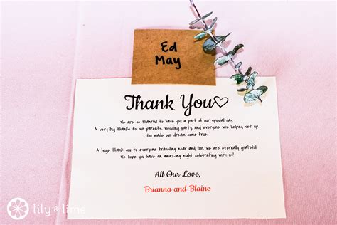 DIY Thank You Notes To Give Thanks To Your Guests! | Lily & Lime