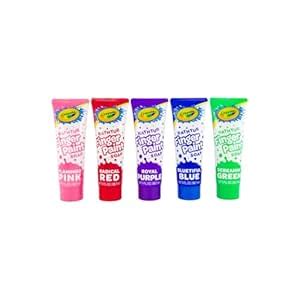 Crayola Bathtub Fingerpaint 5 Color Variety Pack, 3 Ounce Tubes ...