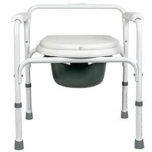 Entros Height Adjustable Bedside Commode Chair with Removable Pot ...