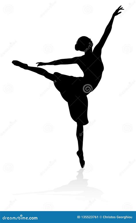 Silhouette Ballet Dancer stock vector. Illustration of arabesque ...