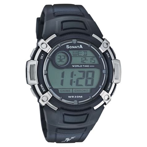 Buy Online Sonata Digital Dial Strap Watch for Men - nc7966pp01 | Sonata