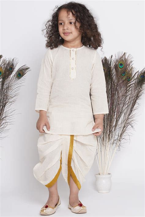 Banarasi Boys Floral Embroidery Jacket with Cotton Kantha kurta and Dh ...
