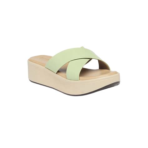 Buy Monrow Solid Or Plain Green Wedges Online