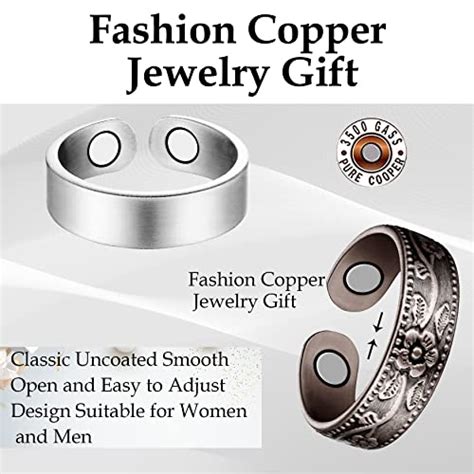 Jecanori 2PCS Magnetic Lymphatic Drainage Therapeutic Rings for Women ...