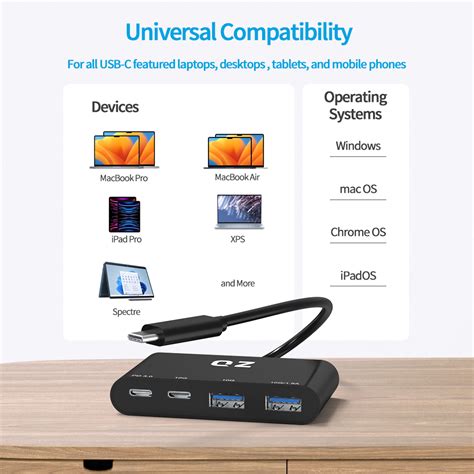 Buy QZ USB 3.2 Hub | USB Hub 3.2 10 Gbps | 3.2 Type C | USB Type C 3.2 ...