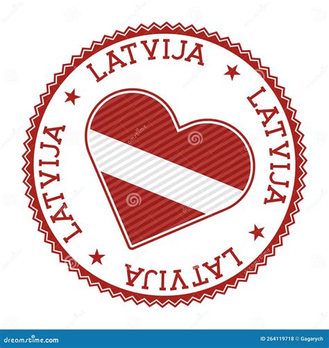 Latvia heart badge. stock vector. Illustration of icon - 264119718