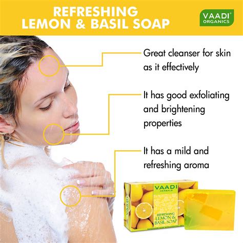 Pack of 3 Refreshing Lemon and Basil Soap (75 gms x 3) – Vaadi Herbals ...