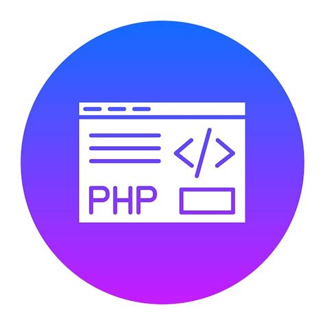 Php coding icon | Premium Vector