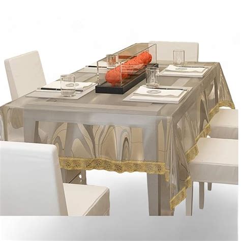 Buy CASA-NEST PVC Waterproof 4-6 Seater Rectangular Dinning Table Cover ...