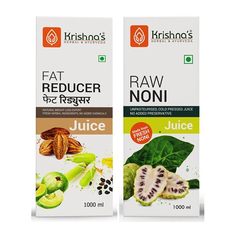 Fat Reducer Juice 1000 ml | Raw Noni Juice 1000 ml – Krishna's Herbal ...