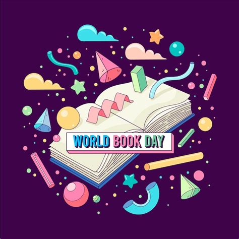 Dia mundial do livro colorido | Vetor Grátis