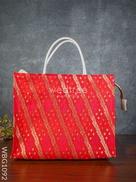 Banarasi Jute Bag - WBG1092 – Wedtree