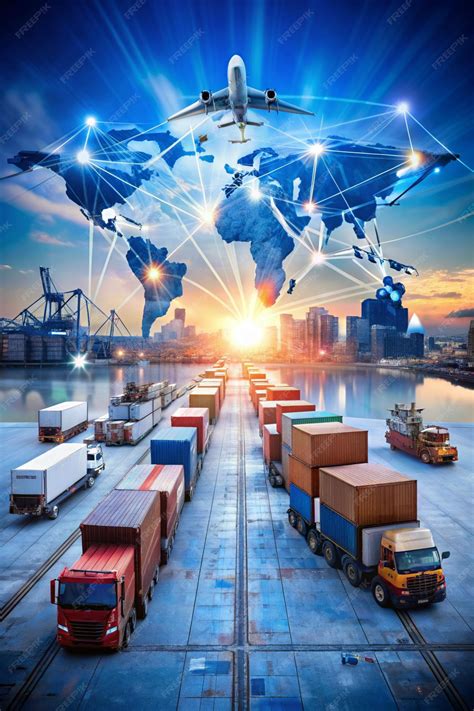 Logistics and transportation network distribution of container cargo ui ...