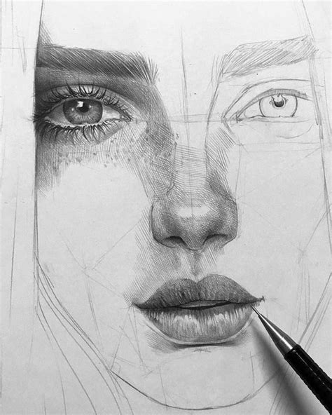 Shading Drawing Face at PaintingValley.com | Explore collection of ...